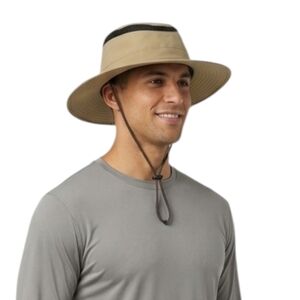 Ozark Trail Men’s Sun Hat UPF 50+ Wide Brim Boonie Fishing Hiking Beige S/M